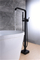 Modern Electroplated Matte Black Stand bathtub Alone Bathroom Free Floor Standing Bath Faucet Tap Mixer Shower