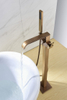 Italy Design Brass Floor Freestanding Bathtub Faucet Contemporary Free Stansing Bath Tub Mixer Taps Fillers Shower Set