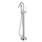 cUPC Brass Floor Mounted Tap Mixer Bathtub Free Standing Bathtub Faucet Contemporary Bath Tub Filler Chromed Style