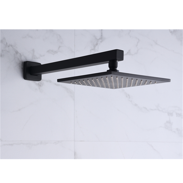 Shower Sprayer Matte Black Hand Showers Set Hidden Hose Body Spray Rain Metal Head Arms Cupc Retro Steel Built In Faucets