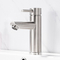 Stainless Steel Satin Bathroom Basin Faucets Hot and Cold Water Mixer Tap