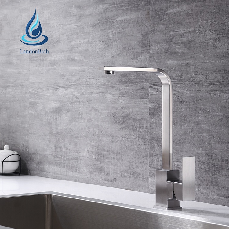 Fashion restaurant multi function sus304 kitchen faucet tap stainless steel square kitchen faucet torneiras da cozinha