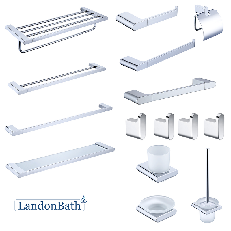 Bathroom Accessories Set Towel Rod Rack Rob Hook Cup Paper Holder 25Series
