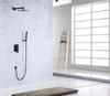 Bathrooms Concealed Shower Set Matt Black Brushed Nickel