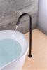 Matte Black Brass Chromed Bathroom Faucet Floor-Mount Bathtub Faucet