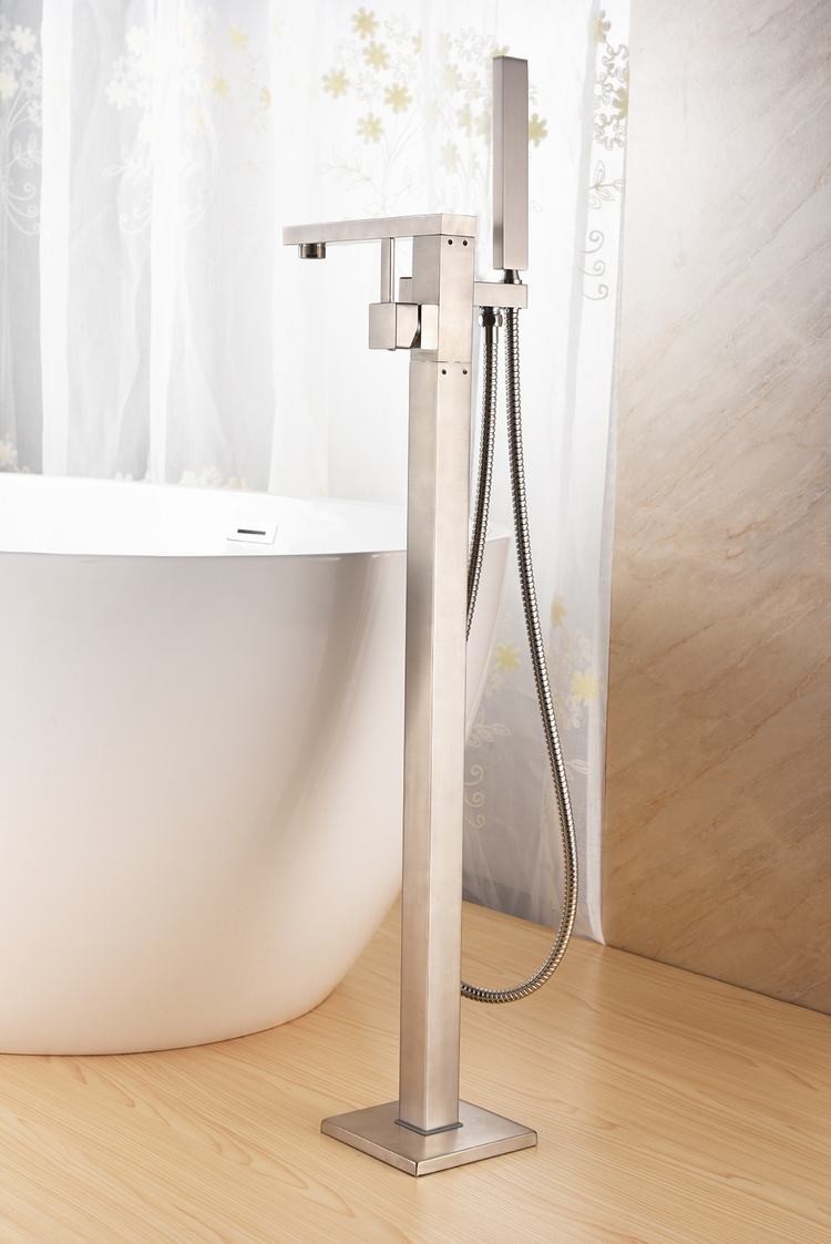 Modern Single Handle Brass Chrome Bathtub Faucets