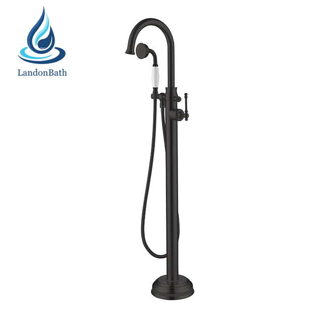 Simple Design Matte Black Bathtub Tap