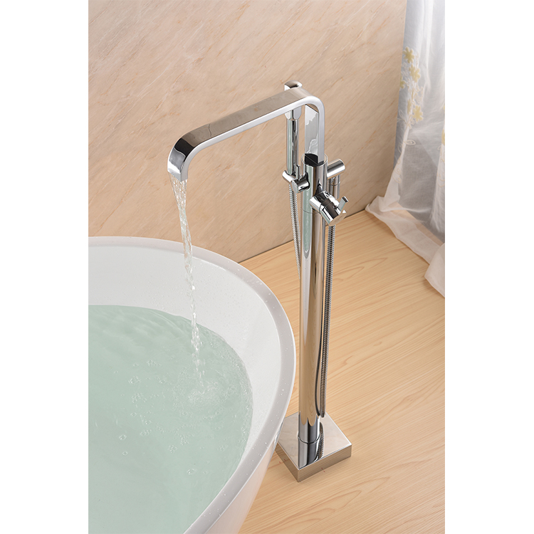 Hot and Cold Water Exchange Latest Brass Freestanding Faucet