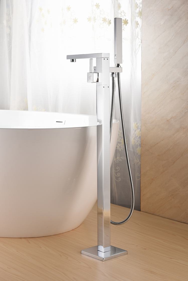 Water Faucet Zinc Alloy High Quality Floor-Mount Bathtub Faucet