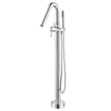 High Flow Rate Brass Round Freestanding Tub Faucet Filler DF-02043-2V