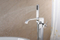 Watermake hotel hot&cold freestanding bathtub faucet free floor standing outdoor shower column with hand show