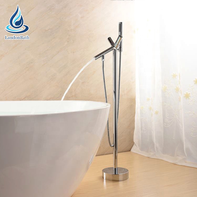 DF-02013 Unique Solid Brass Bathroom Sanitary Fittings Free Standing Faucet
