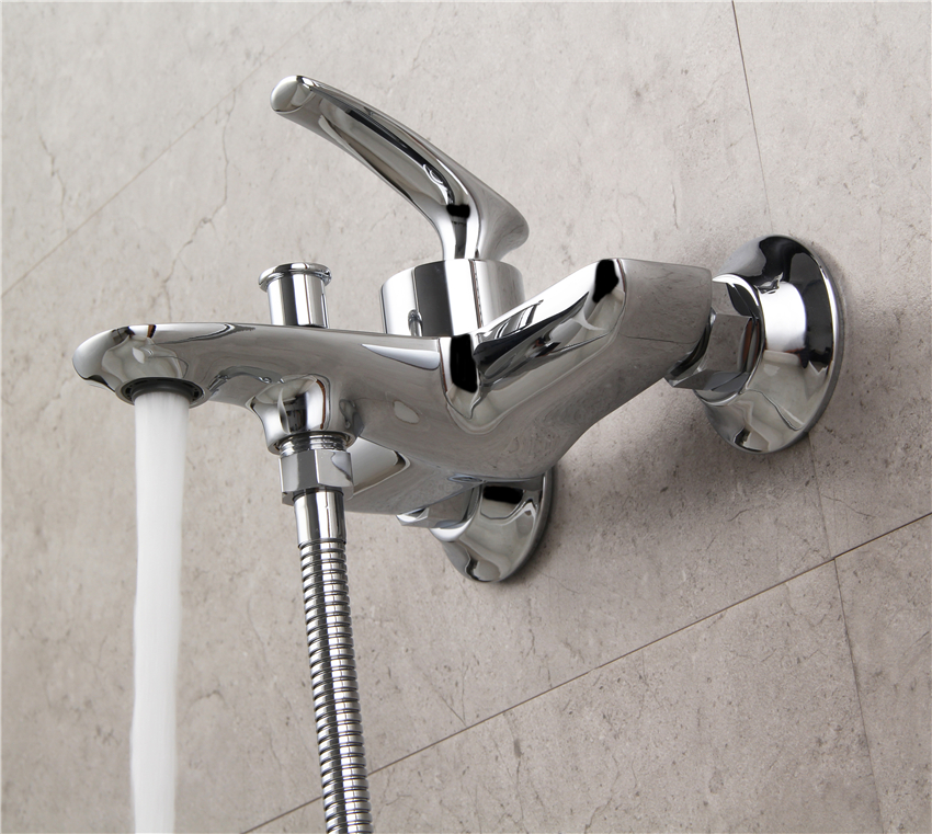 Single Lever Shower Mixer Set Bath Taps Wall Mounterd Bathub Faucet American Style Single Handle Shower Faucet
