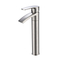 Elegant Square Single Lever Brass Countertop High Neck Basin Faucet From Chinese Factory