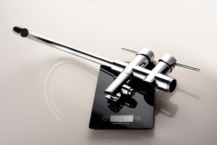 Freestanding Shower Faucet Bath Bathtub Floor Standing Mixer Dual Handle Bathroom Tub Mounted Chrome Filler