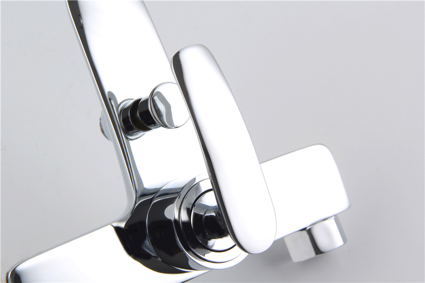 Commercial Wall Mounted Single Handle Shower Mixer Taps With Handheld Shower