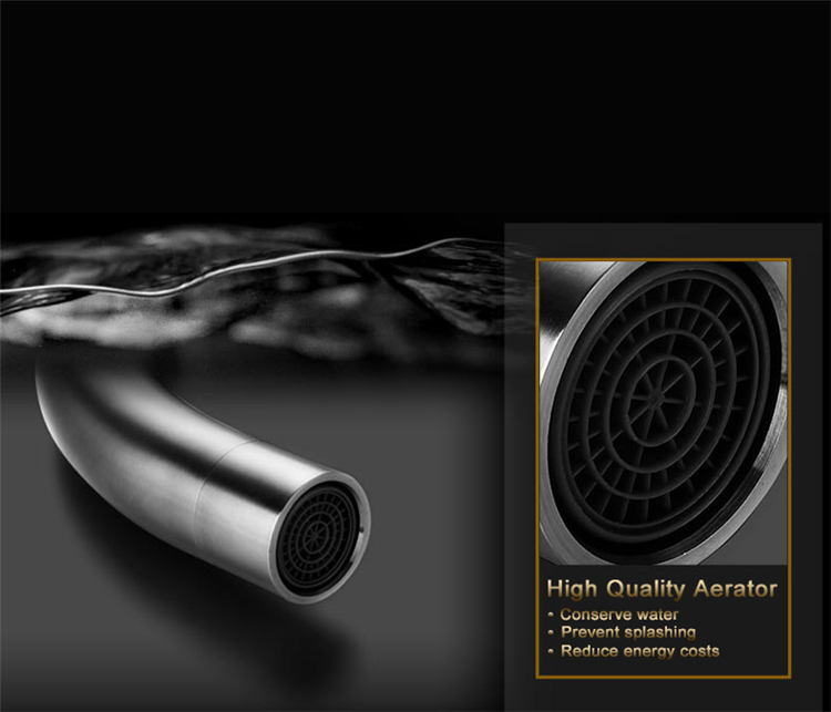 High Quality Sanitary Ware Stainless Steel Hot And Cold Single Handle Deck Mounted Sink Water Mixer Tap Robinet Kitchen Faucet