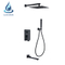 Shower Head Handle Black Matte Mixer Hand Faucet Showers Bath Brass Square Conceal Set 16Arm Color Hose Taps Rain Tap