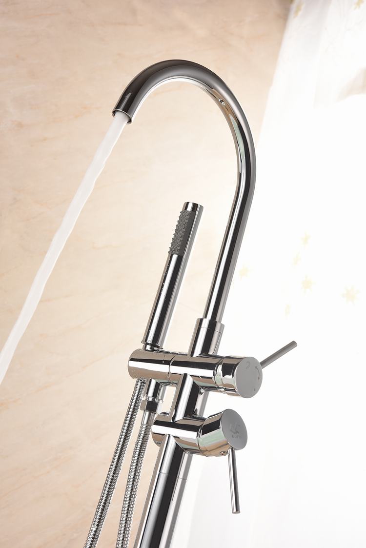 Kaiping Factory Chrome Freestanding Bathtub Filler Tub Faucet American Style