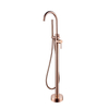 Brass Floor Standing Bath Tub Mixer Faucet Rose Gold Bathtub Mixer Tap
