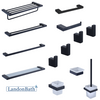 Matt Black European Bath Towel Rack Set Bathroom Hardware Kit 27Series