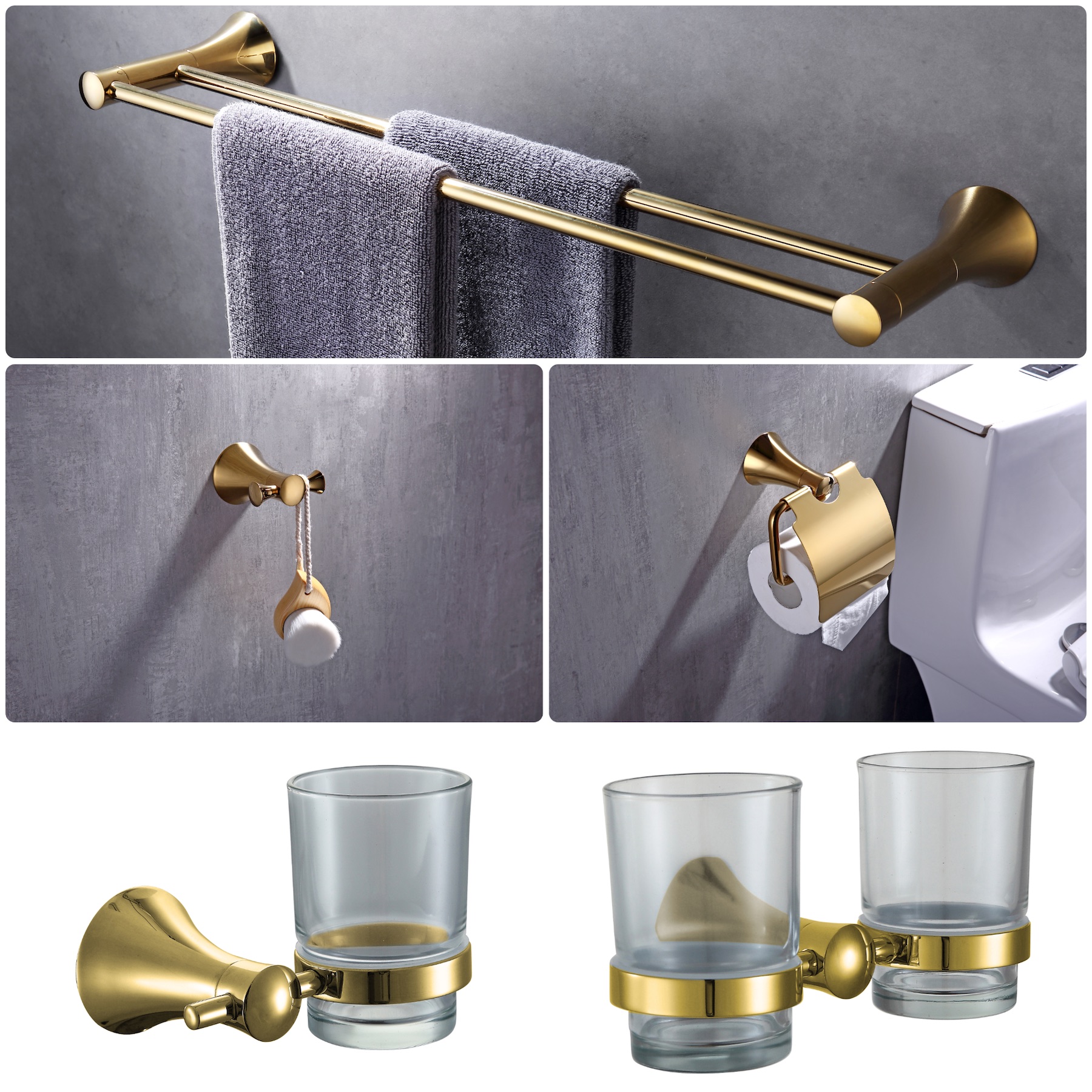 Black And Gold Bathroom Accessories Bath Towel Holder,Towel Rail,Bath Towel Holder Sets