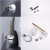 Brushed Gold Black Bathroom Accessories Set Paper Holder Towel Rail 623Series