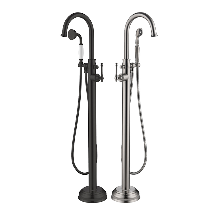 Simple Design High Brass Quality Square Round Freestanding Bathtub Faucet