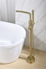 French Gold Brass Chrome Free Standing European Style Bath Tap