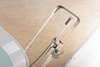 Modern High Quality Brass Chrome Floor-Mount Bathtub Faucet