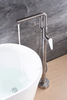 Freestanding Faucet Square Round Brass Chrome Tap