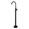 Bathroom Matte Black Round Free Standing Bathtub Faucet DF-02012-2