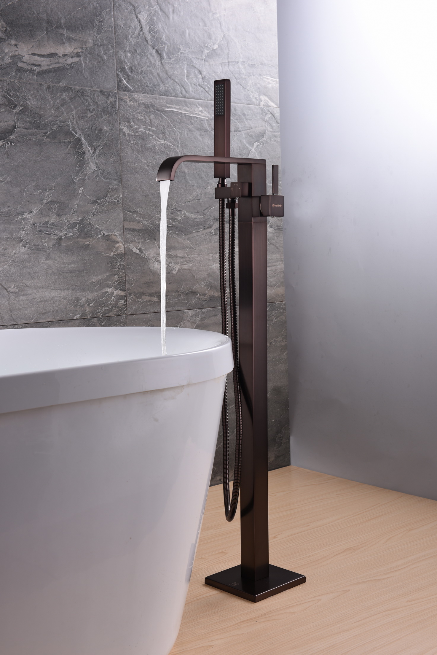 Top Rated Brass Freestanding Bath Shower Mixer Floor Stand Mounted Tub Filler Shower Mixer Free Standing Bathtub Faucet