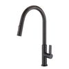 High Arc Sink Faucet With Sprayer Matte Black Plumbing Faucet