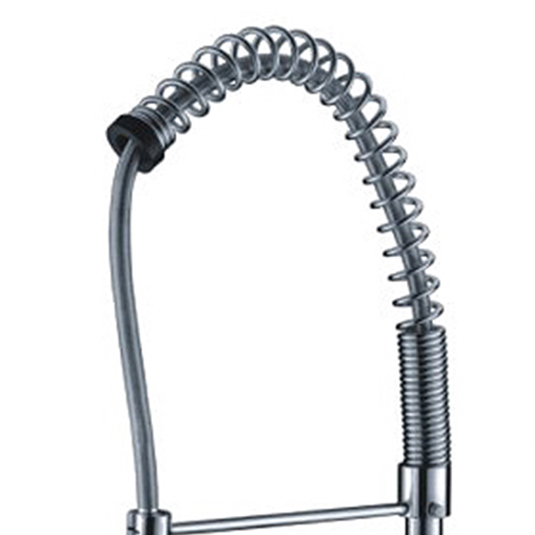 Single Handle Brass Body Pull Out Kitchen Faucet Tap With Spray Arc Faucets Down