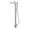 Single Handle Chrome Bathroom Floor Mount Faucet Freestanding Tub Filler