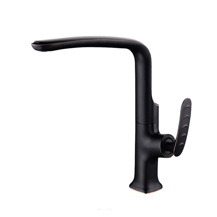 Modern Black&White Solid Brass Single Handle Bathroom Sink Vessel Faucet Basin Mixer Tap
