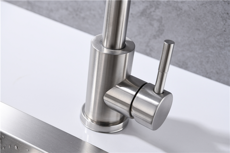 Deck Mounted Ware Sanitary Hot And Cold Single Handle Sink Stainless Steel Water Mixer Tap Kitchen Faucets