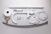 Classical White and Matt Black Simple Design Freestanding Bathtub Faucet