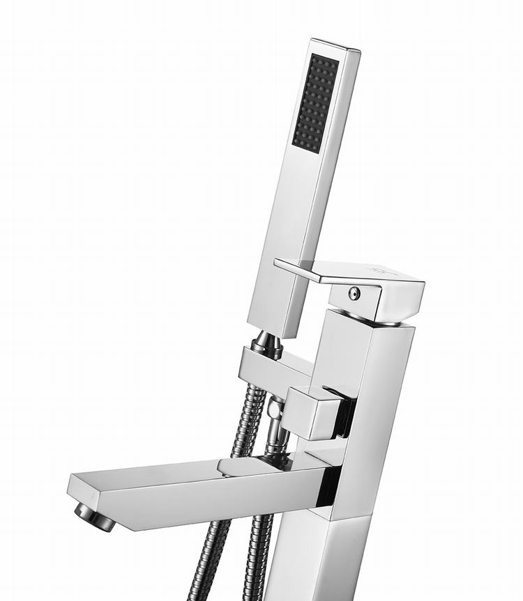 Floor-Mount Bathtub Faucet Hot and Cold Water Exchange Faucet