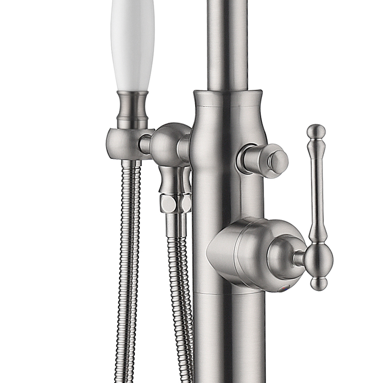 Simple Design High Brass Quality Square Round Freestanding Bathtub Faucet