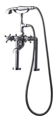 Unique Design Zinc Alloy Widespread Faucet Deck-Mount Roman Bathtub Faucet