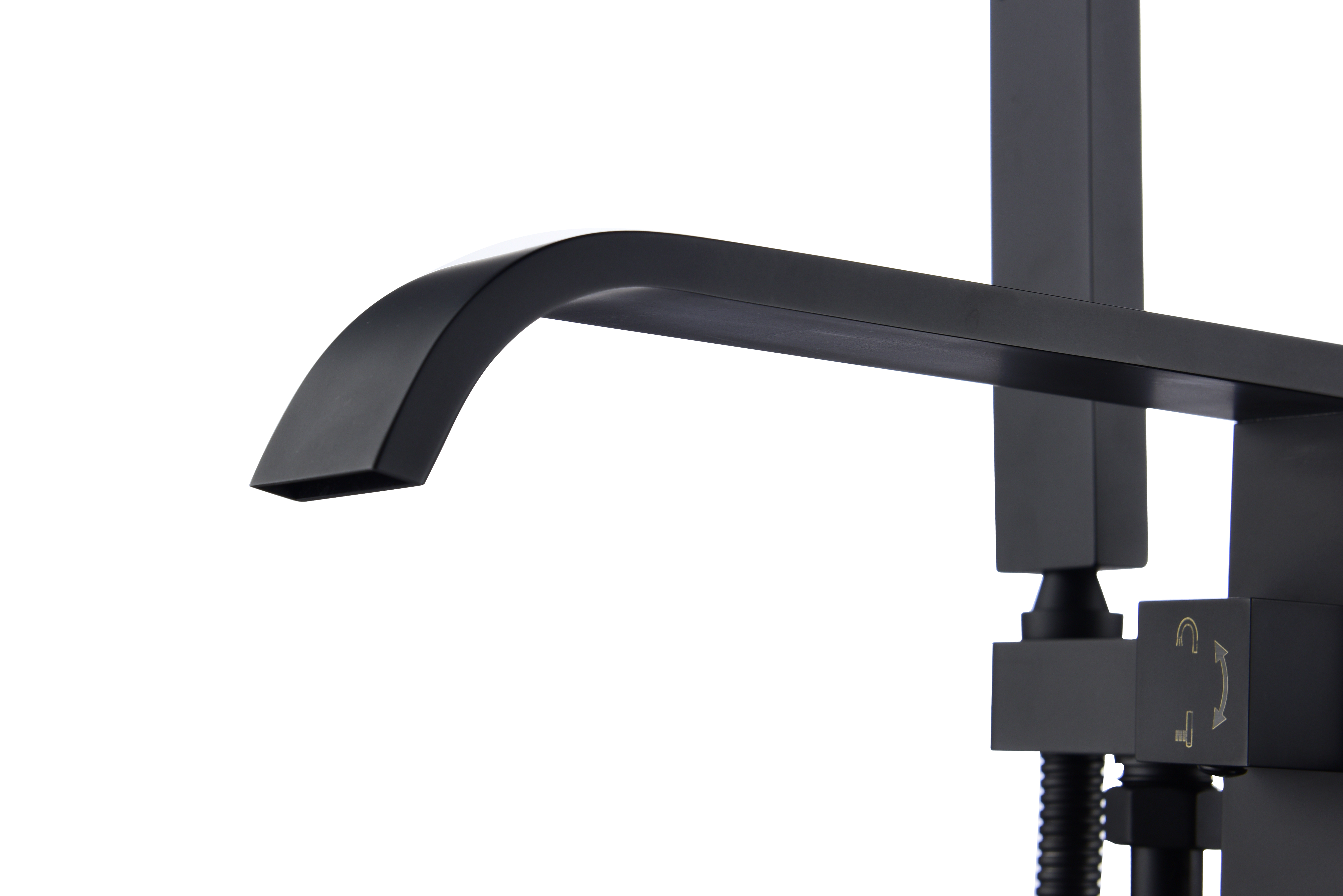 Matte Black Freestanding Bathtub Faucet Thermostatic Bathroom Faucet