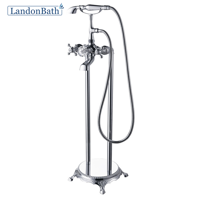 Deck-Mount Roman Bathtub Faucet Thermostatic Faucet