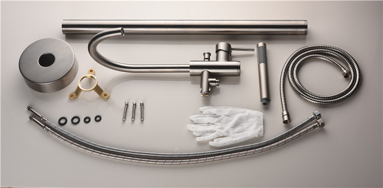 High Stainless Steel Quality Single Hole Freestanding Bathtub Faucet