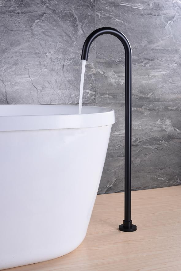 High Brass Quality Black Color Freestanding Faucet Simple Design